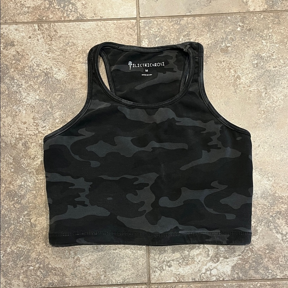 Electric & Rose Black Camouflage Bra
